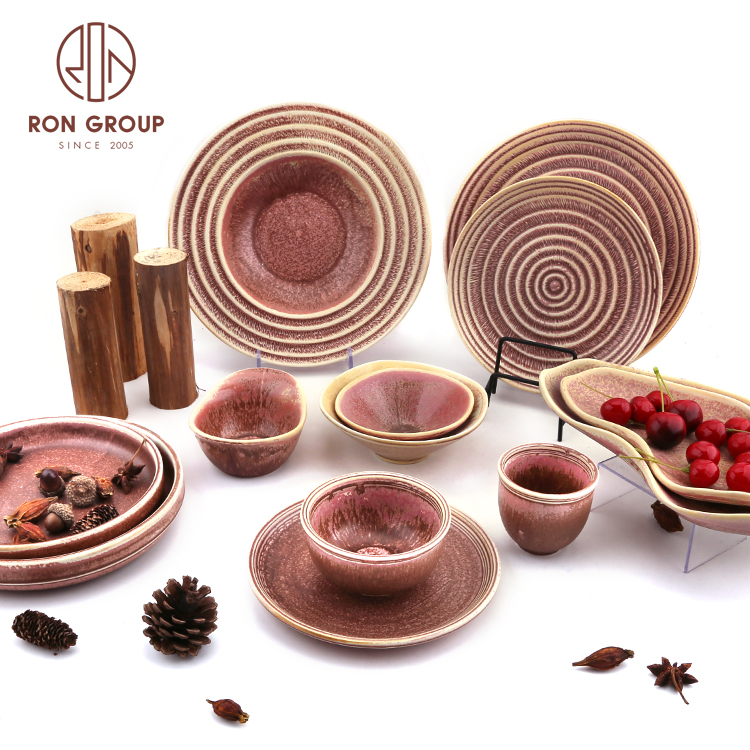 Classic wedding pink charger plates wholesale decorative restaurant ceramic plate chargers