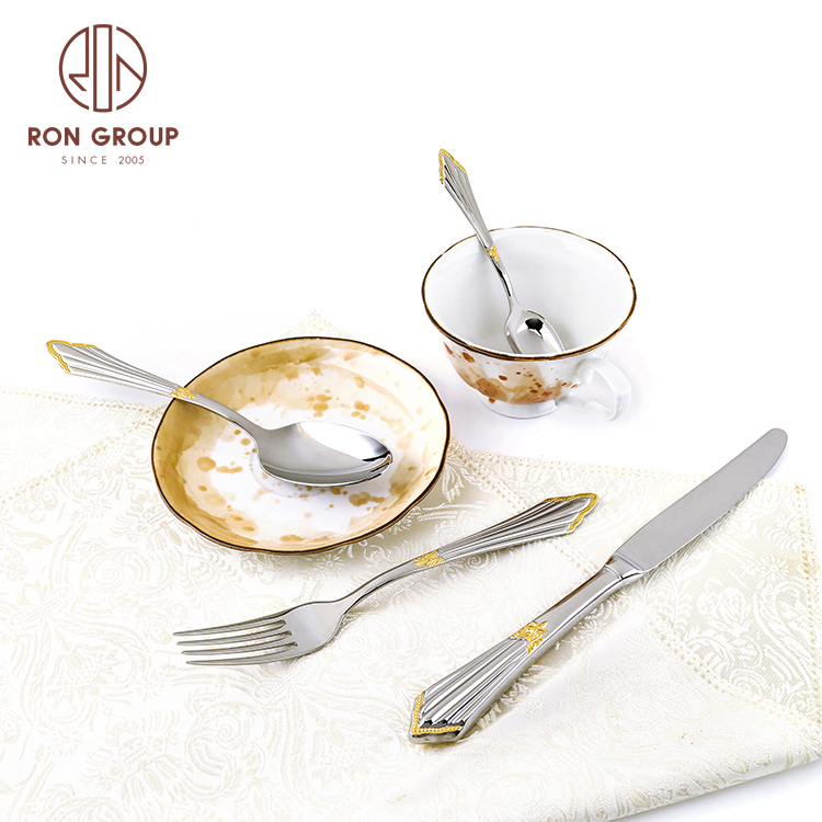 Dinnerware and wedding tableware silver ss 18/10 flatware set new design stainless steel cutlery sets