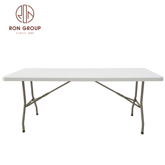 Outdoor HDPE White Folding Plastic Long Table For Dinner Camping Picnic Party Events