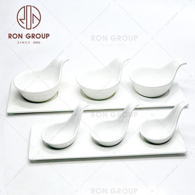 restaurant party white porcelain snack plate white plates 