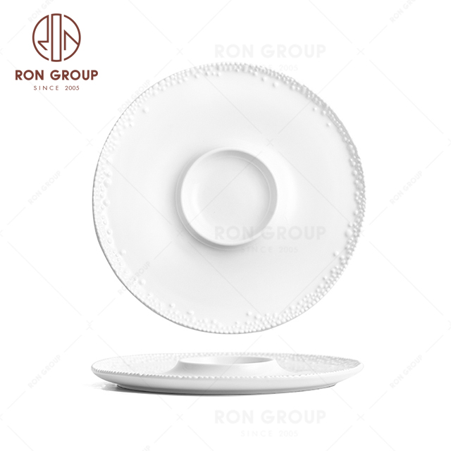 RNPCG2220 Hot Selling FAFARTC Series Restaurant Hotel Bar Cafe Wedding White Plate