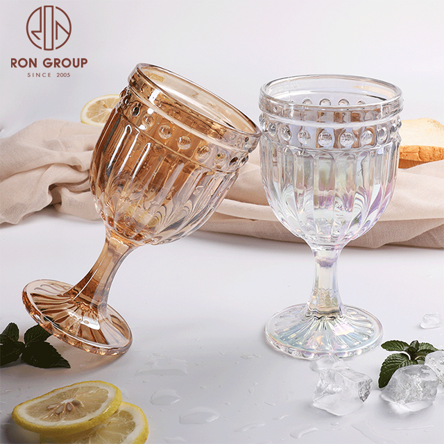 Amber solid color tacas vinho diamond glass wine glass tumblers