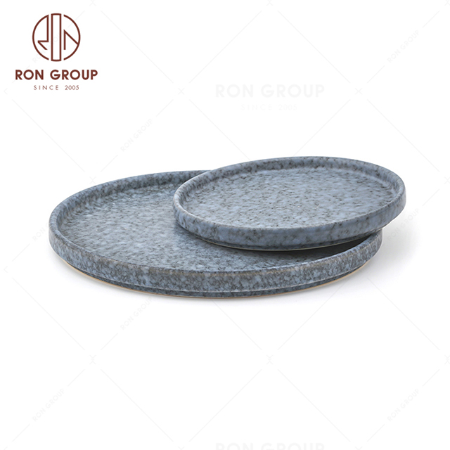 Microwave Oven Safe Porcelain Tableware Round Dinner Plate For Restaurant