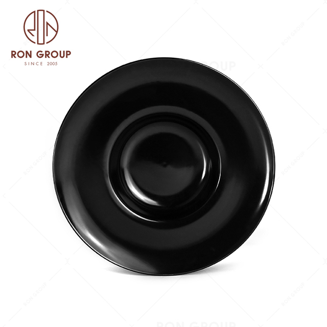 RNPCE003-High Quality Matte Black Style Restaurant Hotel Bar Cafe Wedding Hat Shape Plate