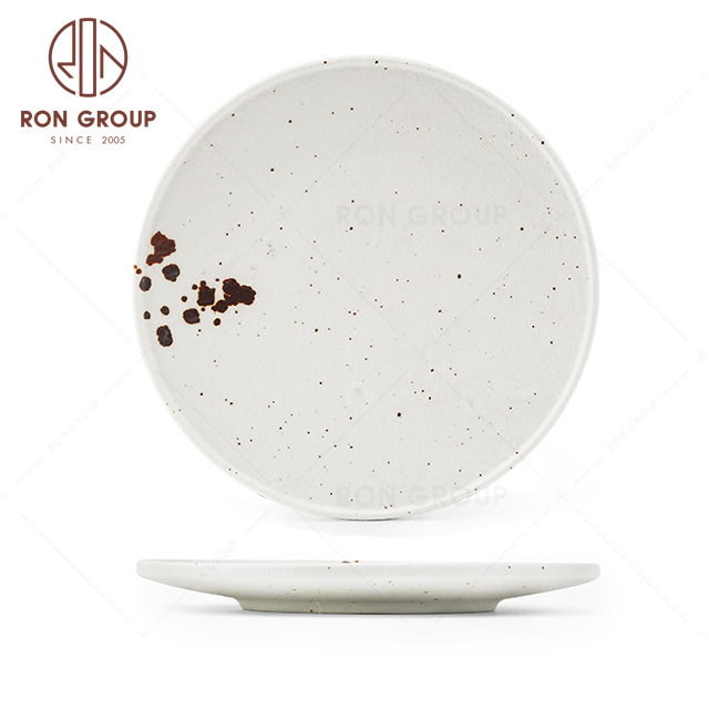 RNPC609-08117 Factory Wholesale Splash ink Style Restaurant Hotel Bar Cafe Wedding Saucer