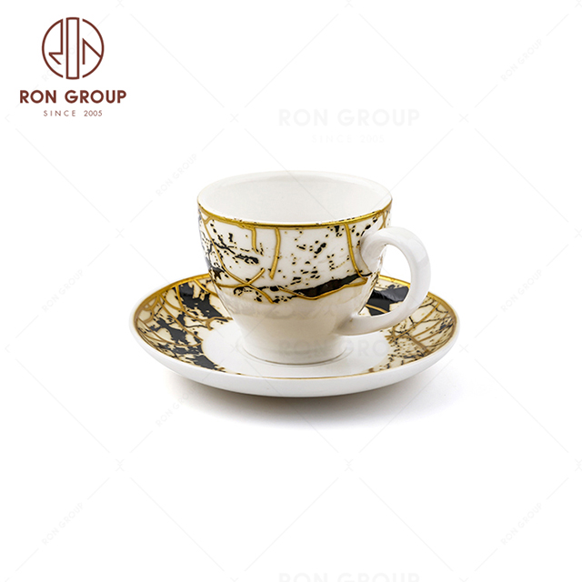 Nordic Modern Espresso Cup Luxury Porcelain Coffee Cup And Saucer Set