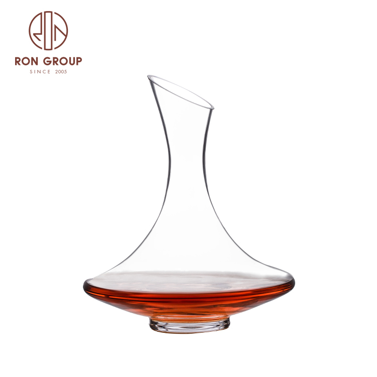 High quality handmade blown glass crystal wedding clear wine decanter for restaurant