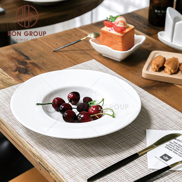 Wedding Dishware Ceramic White Square Plate Dinner Plate Optional Specifications