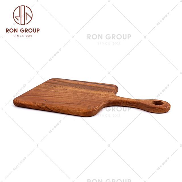 Rectangular Pizza Peel Wood Cutting Board Serving Plates 
