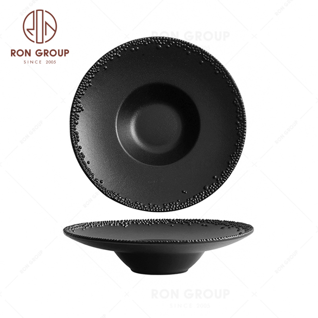 RNPCG2219 Factory Wholesale FAFARTC Series Restaurant Hotel Bar Cafe Wedding Black Hat Shape Bowl