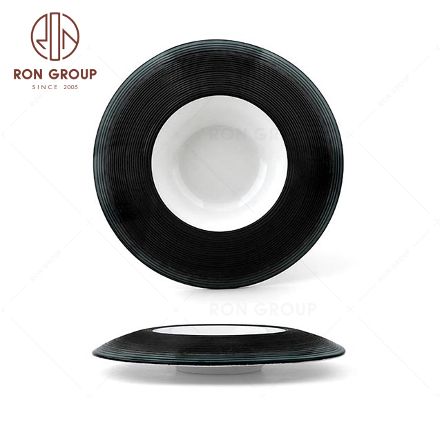 RNPCM067B Matte glazed look 11inch strong porcelain restaurant wedding utensils cafe bar decorate ceramic dinner nest Plate