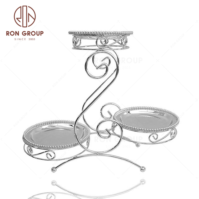 RNBF20540S Hot Sale Stainless Steel Wedding Restaurant Bar Three Tier Cake Stand