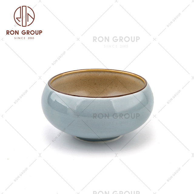 Hot Sale Restaurant Vegetables Salad Porcelain Ceramic Round Bowl