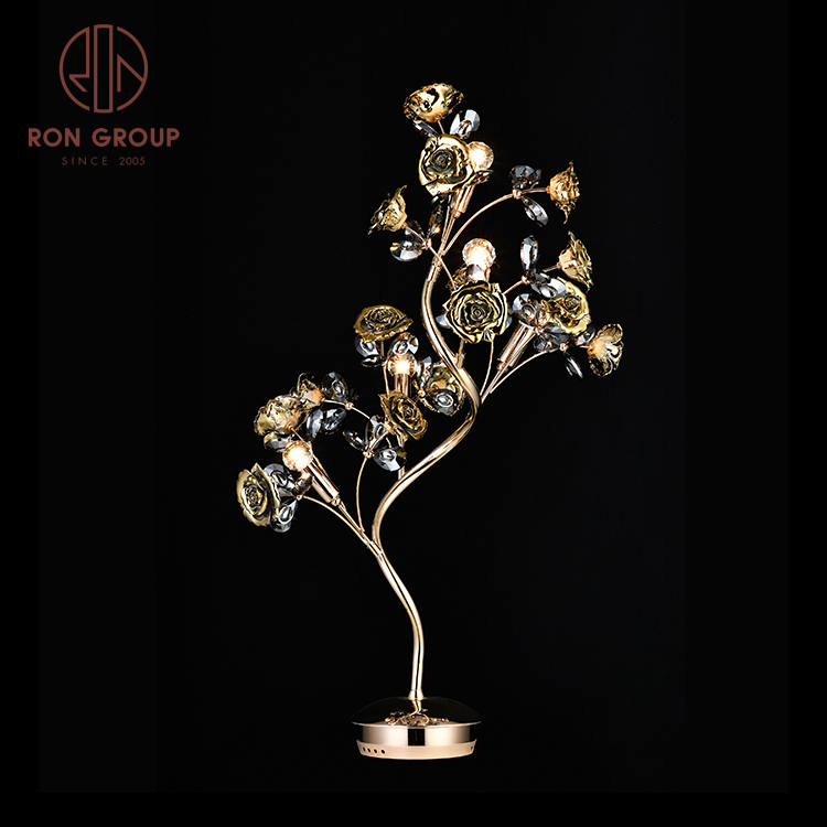 Luxury Flower Stand Wedding Table Centerpieces Ceramic Standing Flower Table Lamp