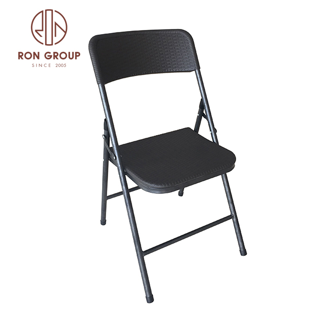 Portable Safety Lightweight Metal Folding Plastic Camping Chair Wedding Party