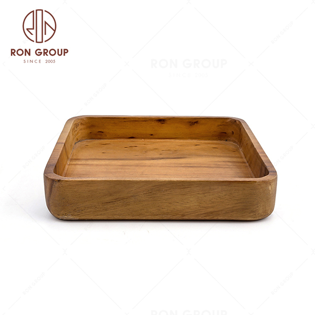 Wedding Hotel Kitchen Custom Dishware Serving Wooden Pizza Tray
