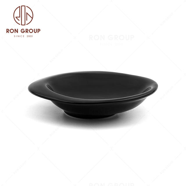 RNPCE129-Factory Wholesale Matte Black Style Restaurant Hotel Bar Cafe Wedding Odd Soup Bowl