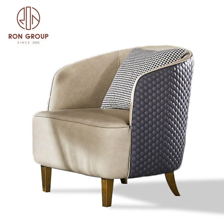 hotel lobby furniture supplier stainless steel leg commercial lounge leisure chair for cafe shop