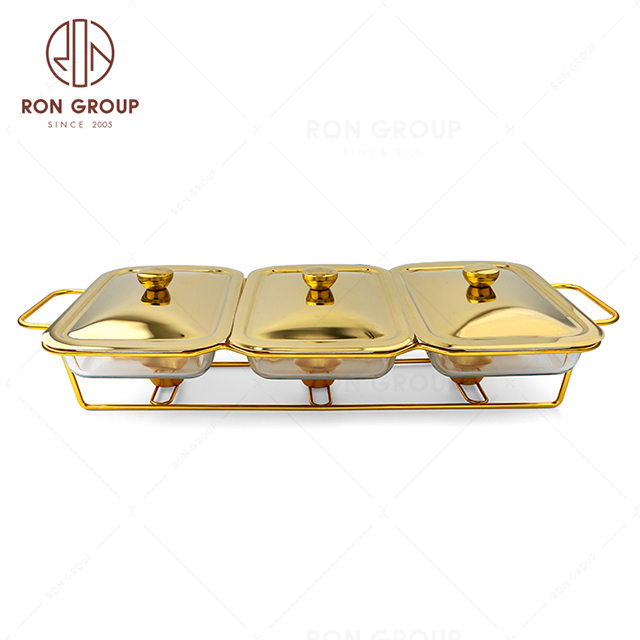 RNBF2205-18 High quality restaurant buffet wedding banquet food serving 1.5L Triple Glass Dining catering Stove 