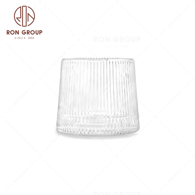 Hand blown quality clear square tumbler stemless wine glasses whiskey glass cup