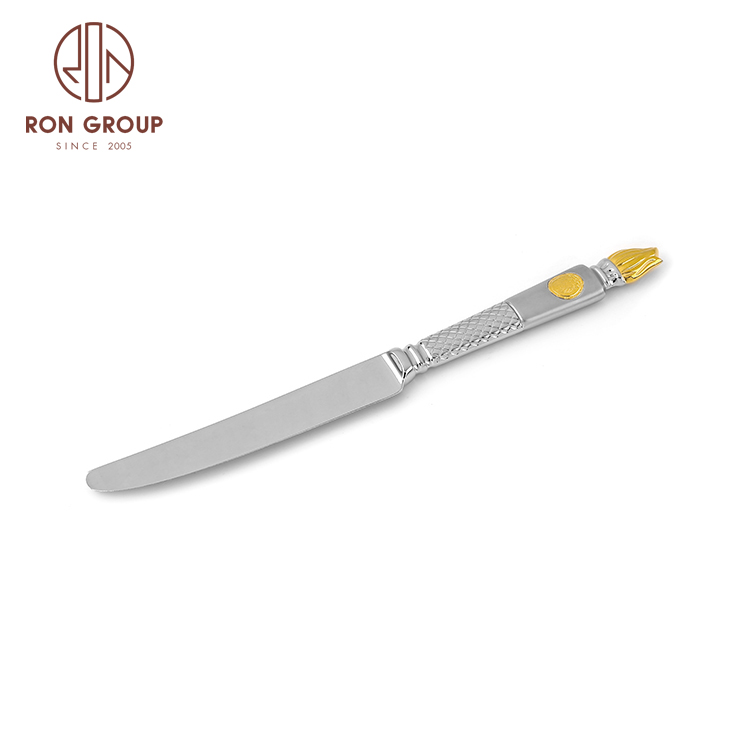 Cheap Wholesale Knife Fork and Spoon Hotel Stainless Steel Gold Cutlery Set Wedding Western Flatware