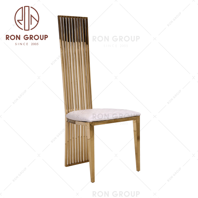 Middle East Dubai Market Stainless Steel Luxury Wedding Chair Gold Chair For Events