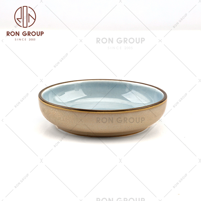 China manufacturer factory sell porcelian dishes mordern exquisite ceramic sauce plate