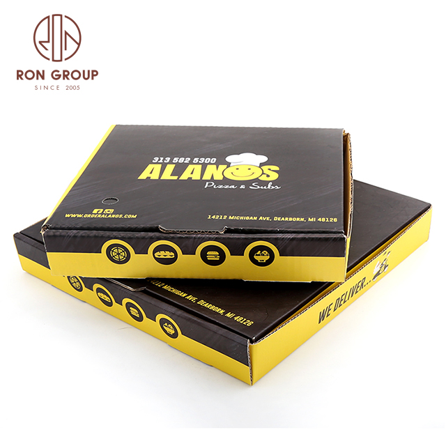 Wholesale portable customized corrugated carton pizza packing box with custom logo