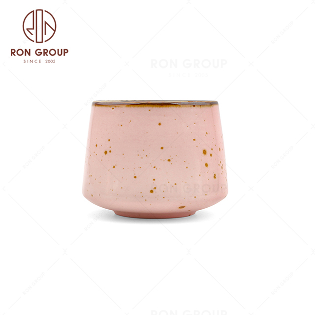 RonGroup New Color Pink Chip Proof Porcelain  Collection - Ceramic Drinkware Tea Cup 
