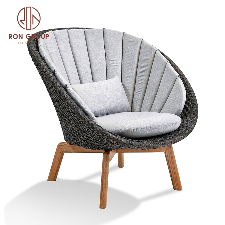 Comfortable cane furniture garden dinings chairs single seat garden chairs