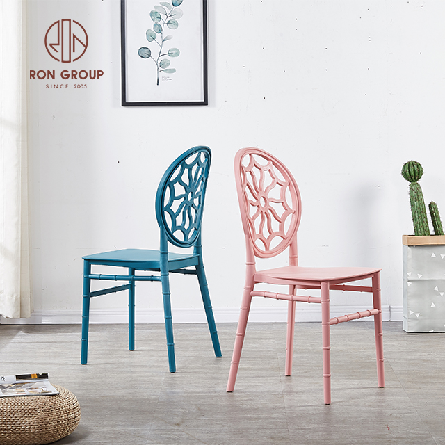 Modern design factory price outdoor stacking white PP resin plastic chair wedding chair