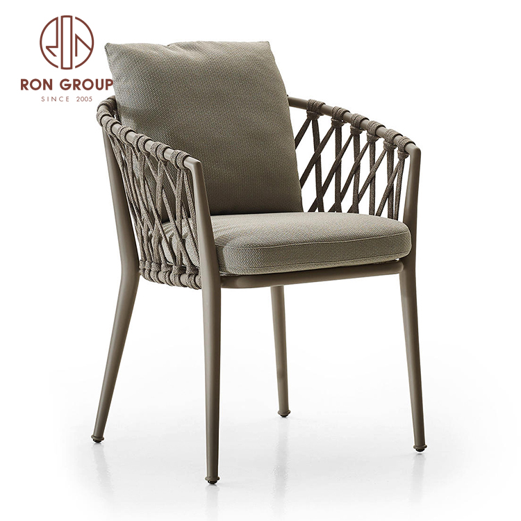 Outdoor furniture rattan garden aluminum restaurant chair outdoor patio wicker rattan chair