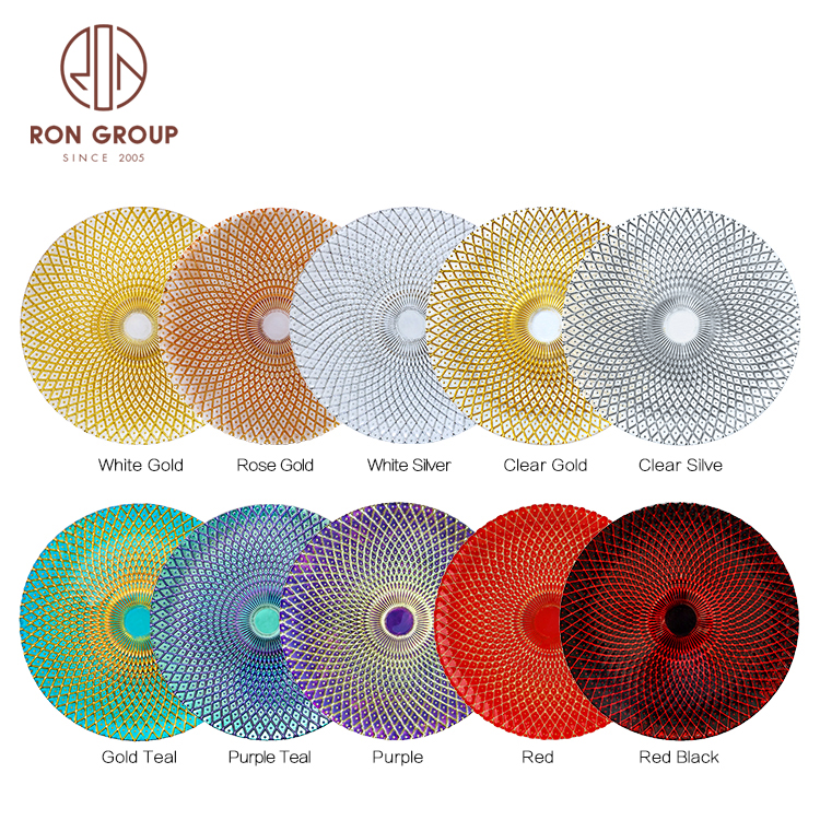 Wholesale antique colorful wedding dinner decoration charger plates