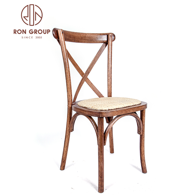 Pastoral style rental wedding restaurant modern X cross back chairs
