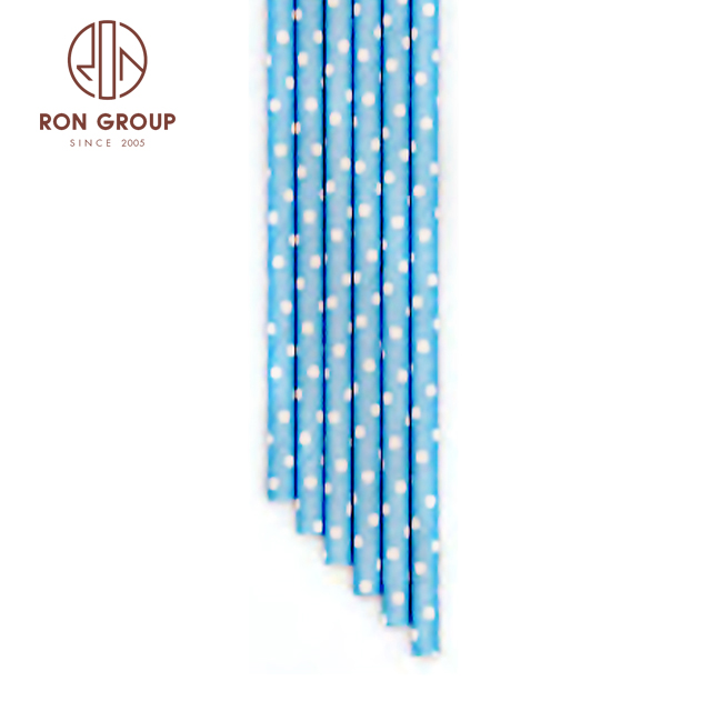 BPA free food grade stripe colorful drinking biodegradable paper straws