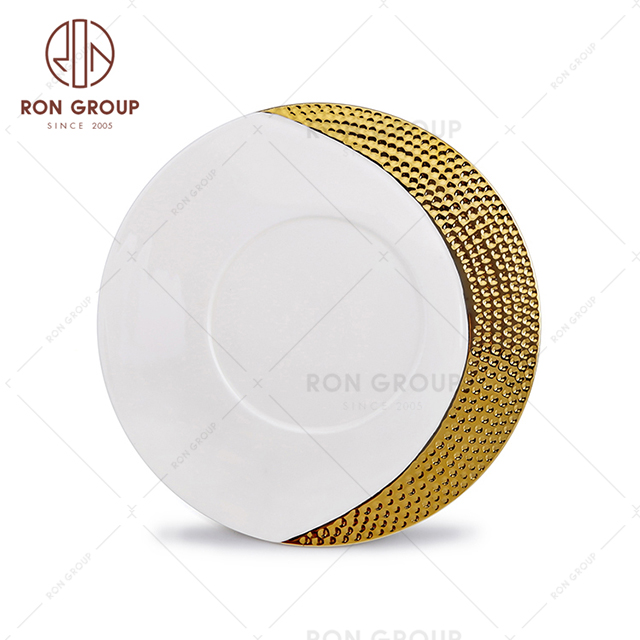 Custom Logo Wedding Modern Porcelain Plates Restaurant Crockery Dinner Plates For Dinner
