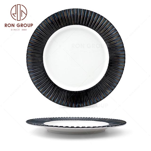 RNPCM054B 10.75inch main plate Noble elegant restaurant wedding caterers cafe bar decorate ceramic dinner tableware