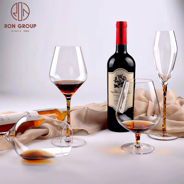 Lead-free glass wedding tulip Champagne flutes glasses for party