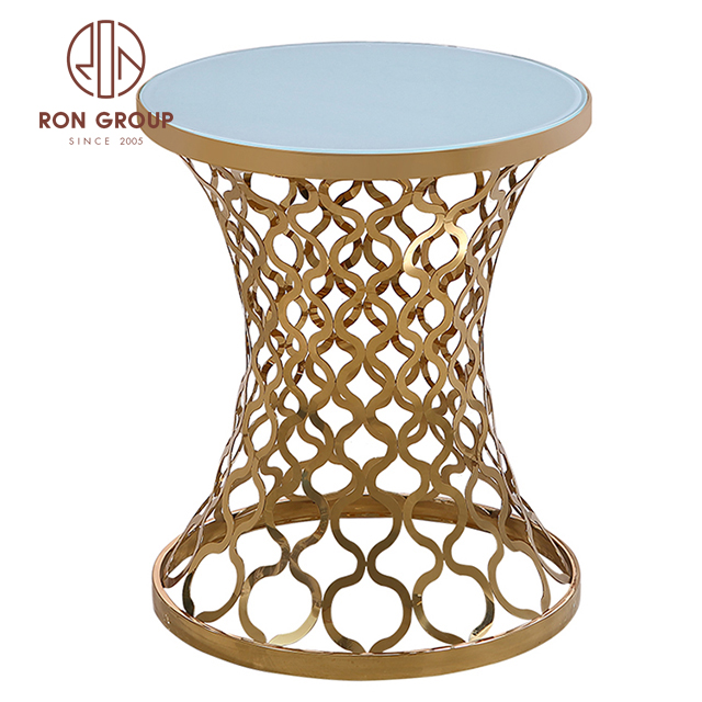 luxury gold wedding party tables hotel dining table set and chairs for events wedding tables