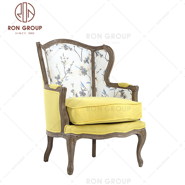 design living room sofa set wood fabric party furniture
