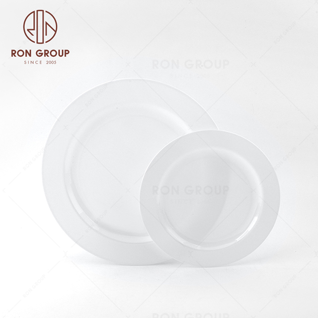 RND22-29 High quality Disposable wedding banquet Dinnerware Plastic Plates party charger plates