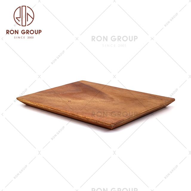High Quality Creative Retro Serving Tray Rectangular Food Wooden Plate