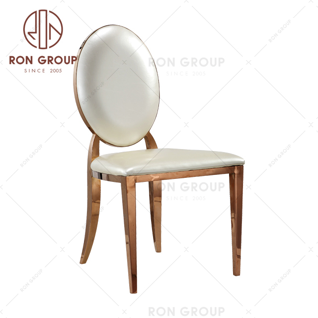 Wholesale Popular Wedding Event Party Stacked Gold Stainless Steel Dining Chair 