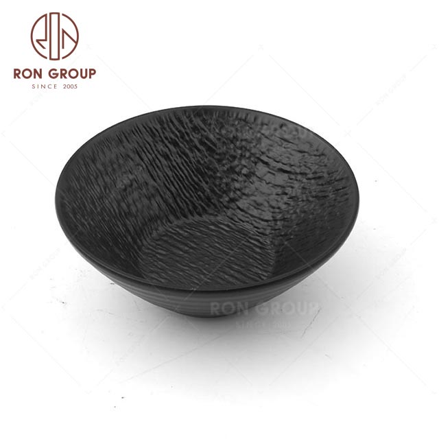 MN016 Melamine Dinner Dinnerware Party Plastic Luxury Dishes threaded bowl