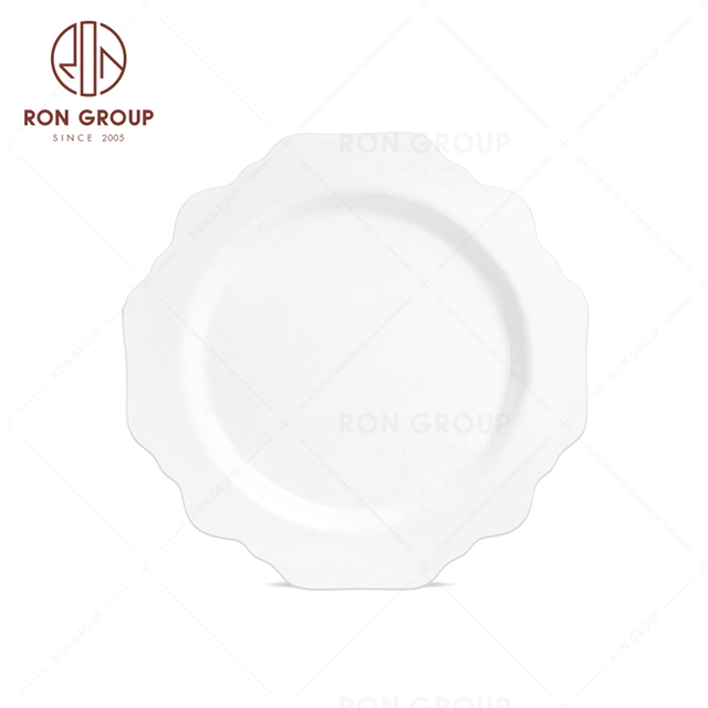 RonGroup New Color Matte White Chip Proof Porcelain  Collection - Ceramic Dinnerware Charge Plate