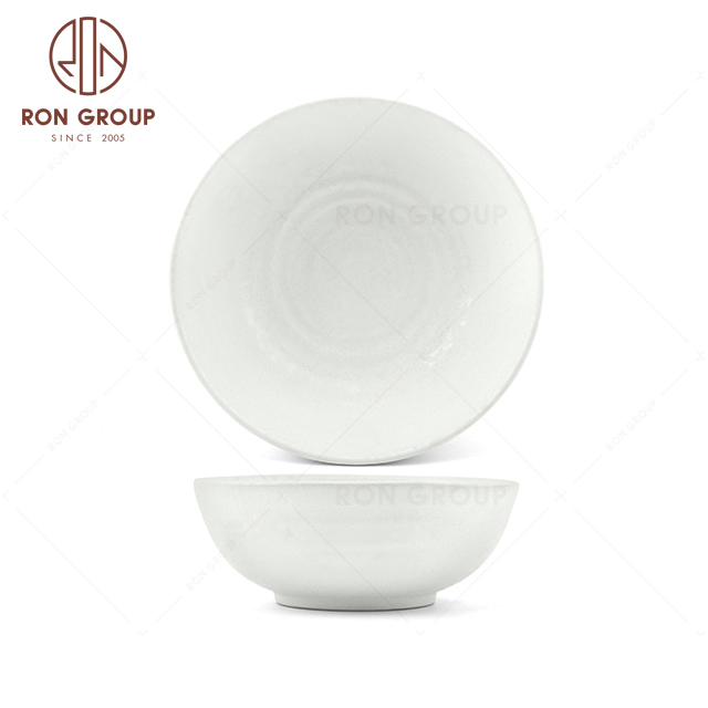 RNPCT1916-15D Hot Sale Raindrop White Style Restaurant Hotel Bar Cafe Wedding Water Wave Round Bowl