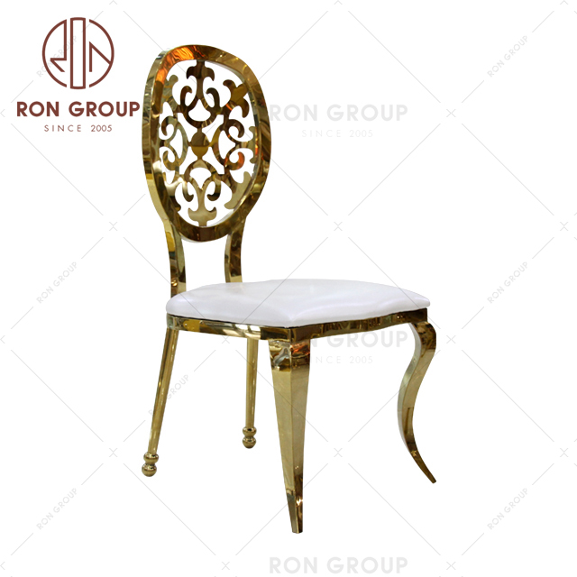 modern metal restaurant furniture hotel banquet tiffany stainless steel wedding dining table chair