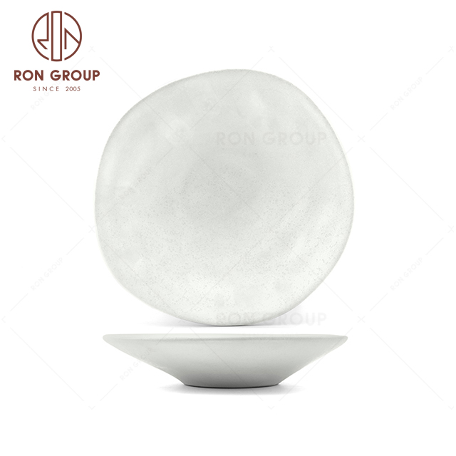 RNPCT1902-6D Customized Raindrop White Style Restaurant Hotel Bar Cafe Wedding Abnormal High Foot Plate