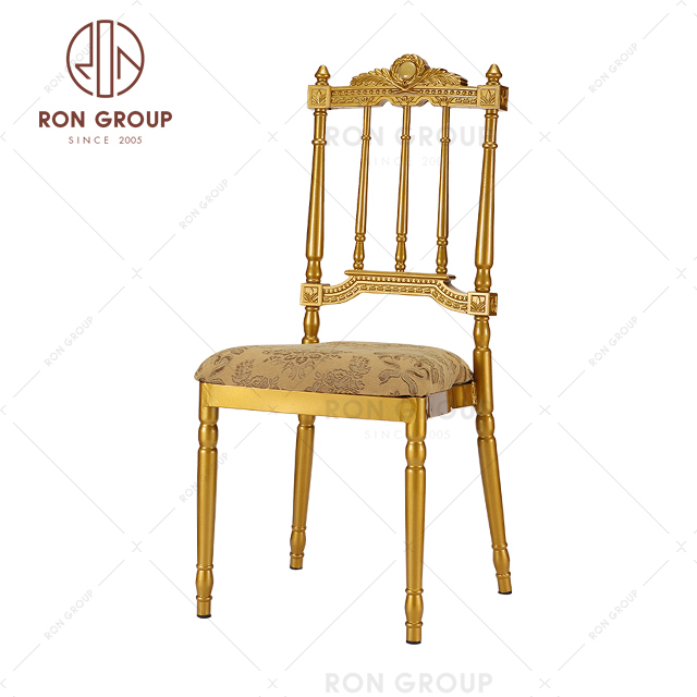Popular style wedding furniture metal aluminum dinning chairs for party decoration