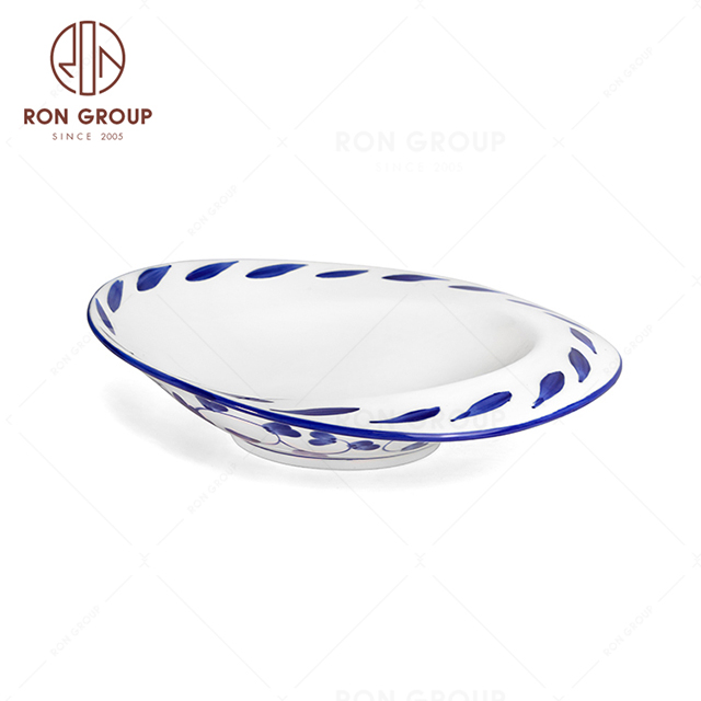 RNPCE131-Hot Sale Rattan Flower Style Restaurant Hotel Bar Cafe Wedding Odd Soup Bowl